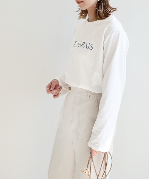 reca(レカ)の「ロゴTシャツ(Tシャツ/カットソー・レディース・ネイビー/ベージュ/ホワイト・FREE)」の16枚目の写真