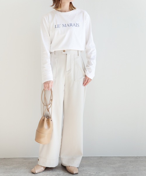 reca(レカ)の「ロゴTシャツ(Tシャツ/カットソー・レディース・ネイビー/ベージュ/ホワイト・FREE)」の18枚目の写真