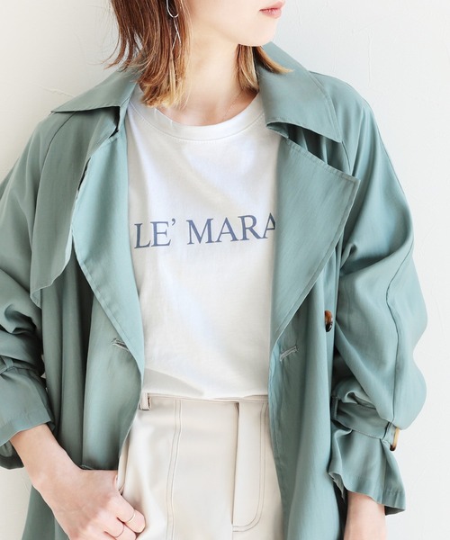 reca(レカ)の「ロゴTシャツ(Tシャツ/カットソー・レディース・ネイビー/ベージュ/ホワイト・FREE)」の19枚目の写真