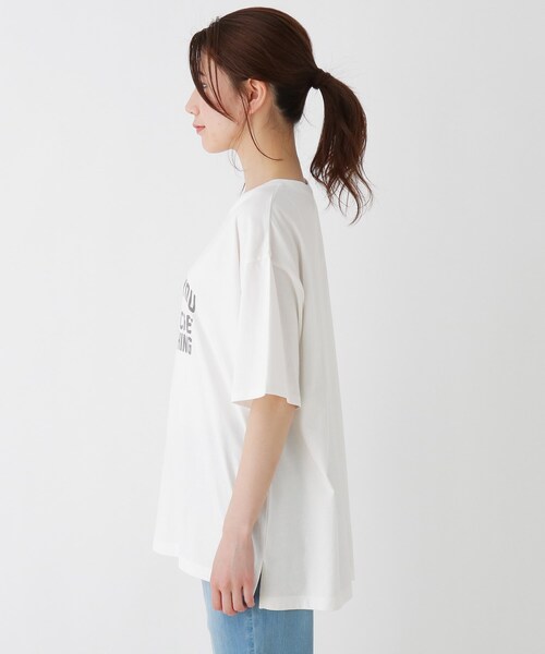 SHOO・LA・RUE（シューラルー）の「◆USAコットンアソートプリントTシャツ（Tシャツ/カットソー・レディース・ブラック/ナチュラル/ライトパープル/ホワイト系その他2・02/03/04）」の7枚目の写真