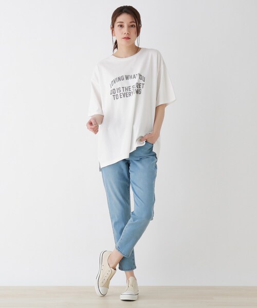 SHOO・LA・RUE（シューラルー）の「◆USAコットンアソートプリントTシャツ（Tシャツ/カットソー・レディース・ブラック/ナチュラル/ライトパープル/ホワイト系その他2・02/03/04）」の14枚目の写真