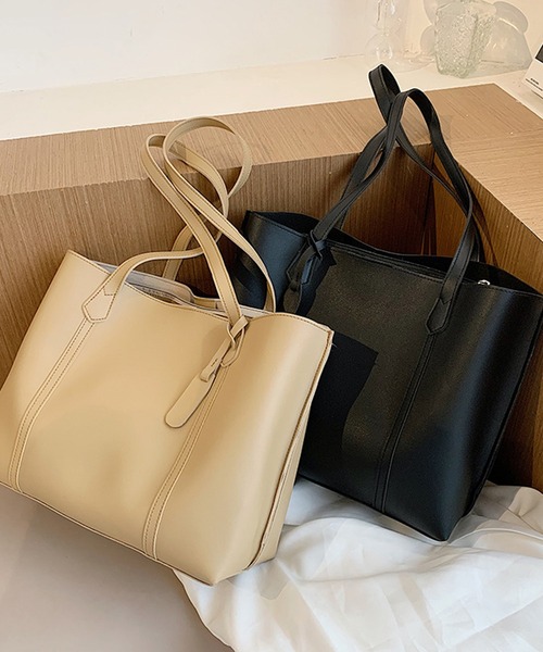 LA VORAGINE（ラ ヴォラジネ）の「スクエアトートバッグ（トートバッグ・レディース・アイボリー/ベージュ/ブラック/ブラウン・FREE）」の15枚目の写真