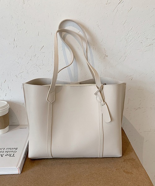 LA VORAGINE（ラ ヴォラジネ）の「スクエアトートバッグ（トートバッグ・レディース・アイボリー/ベージュ/ブラック/ブラウン・FREE）」の10枚目の写真