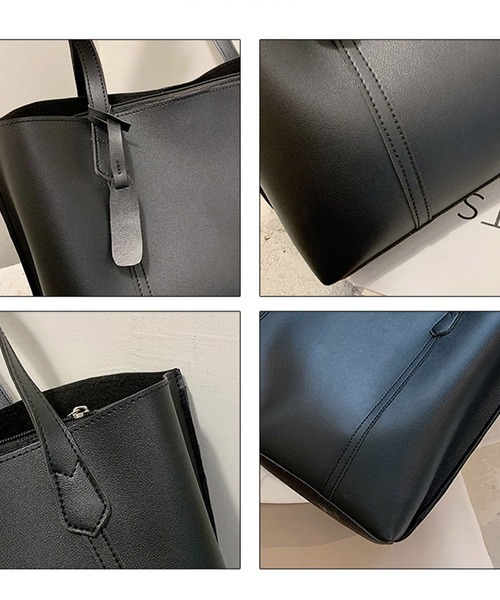 LA VORAGINE（ラ ヴォラジネ）の「スクエアトートバッグ（トートバッグ・レディース・アイボリー/ベージュ/ブラック/ブラウン・FREE）」の9枚目の写真