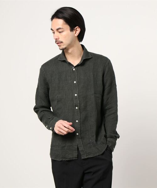 RAWLIFE（ロウライフ）の「SCROLL/スクロール/ニットライクワッフルシャツ（シャツ/ブラウス・メンズ・ネイビー/チャコール/ホワイト・MEDIUM/X-LARGE/LARGE）」の2枚目の写真