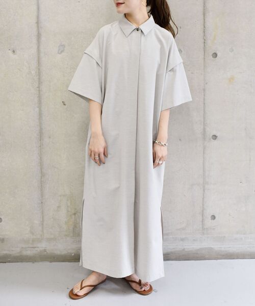 SHIPS（シップス）の「Wai+:2WAYスリーブロングワンピース