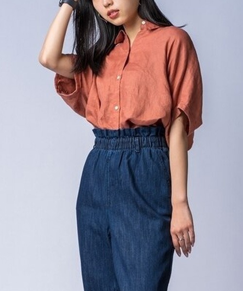 GAP（ギャップ）の「リネン ドルマンシャツ（シャツ/ブラウス・レディース・ホワイト/オレンジ/ブルー・XS/L/S/M/XXS）」の3枚目の写真