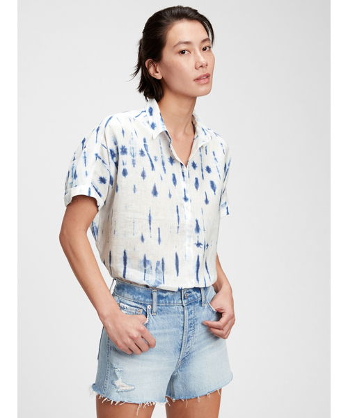 GAP（ギャップ）の「リネン ドルマンシャツ（シャツ/ブラウス・レディース・ホワイト/オレンジ/ブルー・XS/L/S/M/XXS）」の4枚目の写真