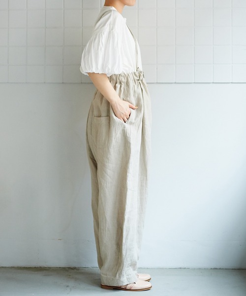 bulle de savon（ビュルデサボン）の「40/LINEN washer スノー