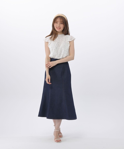 BE RADIANCE（ビーラディエンス）の「レースハイネックブラウス（シャツ/ブラウス・レディース・ホワイト/ブラウン/ピンク・FREE）」の12枚目の写真