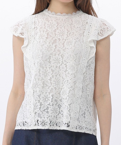 BE RADIANCE（ビーラディエンス）の「レースハイネックブラウス（シャツ/ブラウス・レディース・ホワイト/ブラウン/ピンク・FREE）」の22枚目の写真