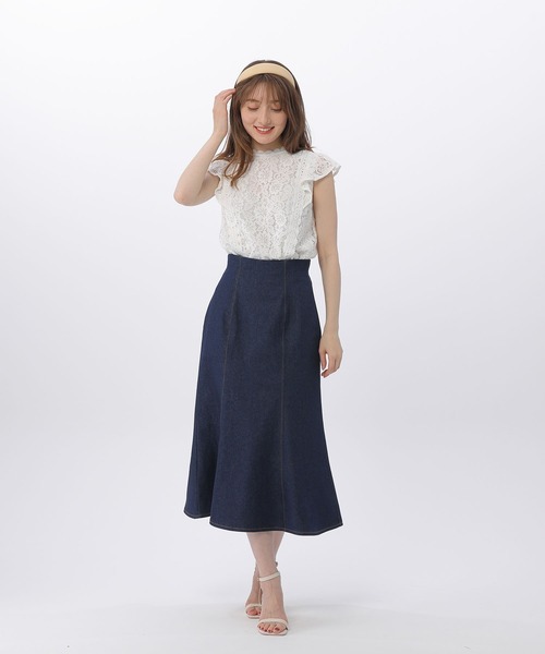 BE RADIANCE（ビーラディエンス）の「レースハイネックブラウス（シャツ/ブラウス・レディース・ホワイト/ブラウン/ピンク・FREE）」の14枚目の写真