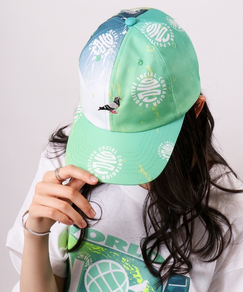staple(ステイプル)の「【STAPLE】ピジョン刺繍ベイスボール カーブキャップ(キャップ・メンズ・ライム・FREE)」の1枚目の写真