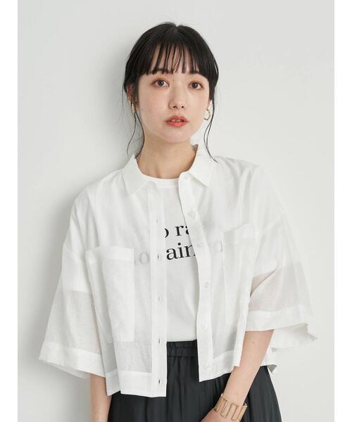 b4348【アースミュージックアンドエコロジー】レディース　Tシャツ　半袖　M セール】アソートグラフィックショートT（Tシャツ/カットソー