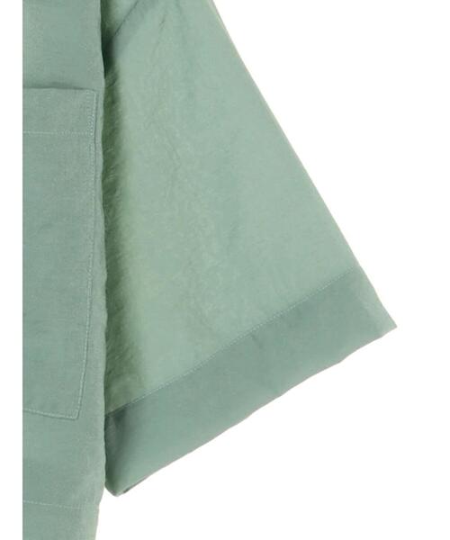 earth music&ecology（アースミュージックアンドエコロジー）の「シアーショートシャツ ＊（シャツ/ブラウス・レディース・ミント/パープル/アイボリー・FREE）」の8枚目の写真