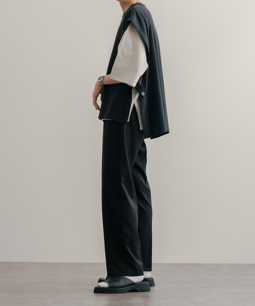 epnok（エプノック）の「サイドボタンオープンベスト（ベスト・メンズ・ブラック/ダークグレー・SMALL/LARGE/MEDIUM）」の16枚目の写真