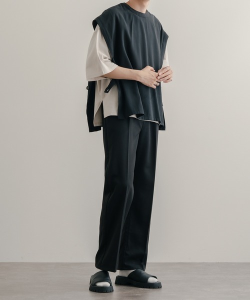 epnok（エプノック）の「サイドボタンオープンベスト（ベスト・メンズ・ブラック/ダークグレー・SMALL/LARGE/MEDIUM）」の18枚目の写真