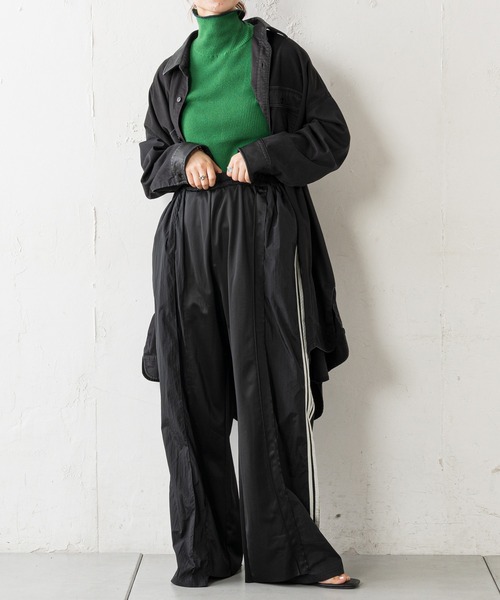 etsinta（エシンタ）の「【etsinta/エシンタ】リメイク切替ジャージーパンツ（その他パンツ・レディース・ブラウン/ブラック/パープル/グリーン・ONE SIZE）」の9枚目の写真