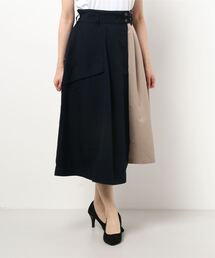 179/WG | 配色アシンメトリースカート(スカート)