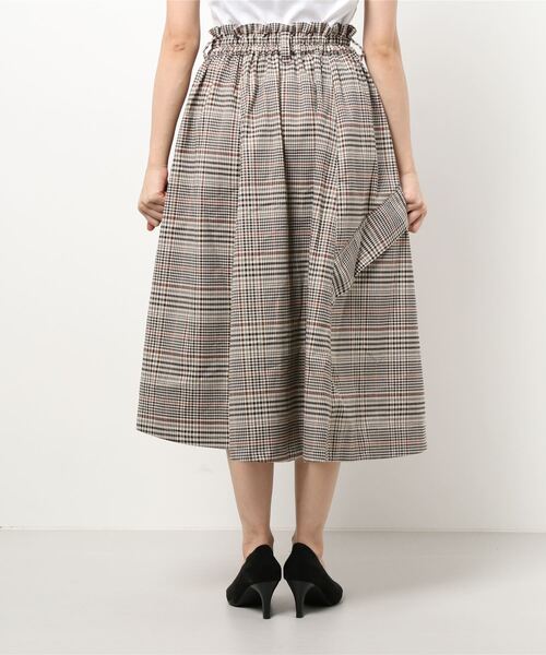 179/WG(イチナナキュウダブルジー)の「配色アシンメトリースカート(スカート・レディース・ネイビー/チェック・M)」の4枚目の写真