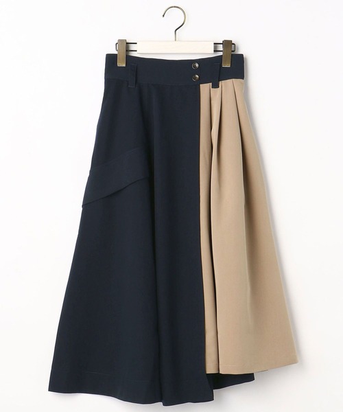 179/WG(イチナナキュウダブルジー)の「配色アシンメトリースカート(スカート・レディース・ネイビー/チェック・M)」の5枚目の写真