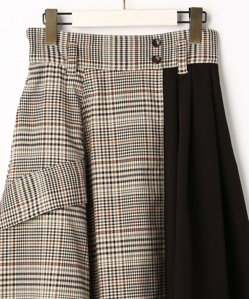 179/WG(イチナナキュウダブルジー)の「配色アシンメトリースカート(スカート・レディース・ネイビー/チェック・M)」の8枚目の写真
