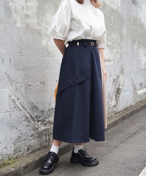 179/WG(イチナナキュウダブルジー)の「配色アシンメトリースカート(スカート・レディース・ネイビー/チェック・M)」の15枚目の写真