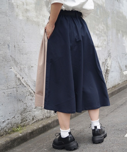 179/WG(イチナナキュウダブルジー)の「配色アシンメトリースカート(スカート・レディース・ネイビー/チェック・M)」の16枚目の写真