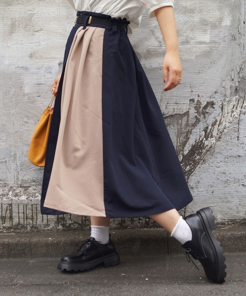 179/WG(イチナナキュウダブルジー)の「配色アシンメトリースカート(スカート・レディース・ネイビー/チェック・M)」の17枚目の写真