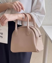 【SETUP7】フェイクレザー　ミニボストン　ショルダー　バッグ KNF