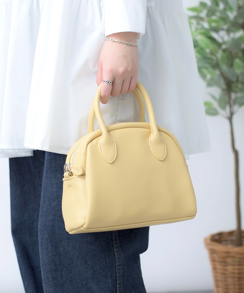 SETUP7（セットアップセブン）の「【SETUP7】フェイクレザー　ミニボストン　ショルダー　バッグ KNF（ショルダーバッグ・レディース・ブラウン/イエロー/ホワイト/ベージュ/ブラック・FREE）」の16枚目の写真