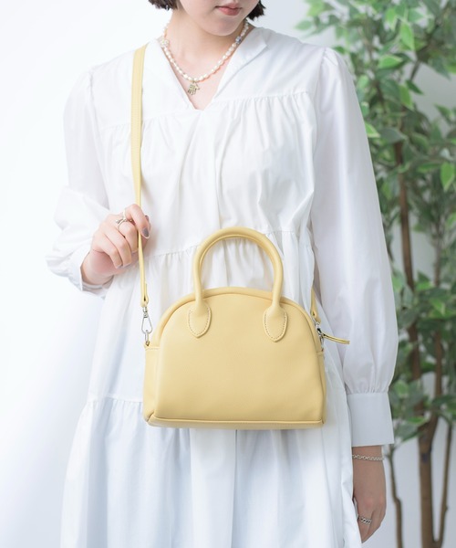 SETUP7（セットアップセブン）の「【SETUP7】フェイクレザー　ミニボストン　ショルダー　バッグ KNF（ショルダーバッグ・レディース・ブラウン/イエロー/ホワイト/ベージュ/ブラック・FREE）」の18枚目の写真