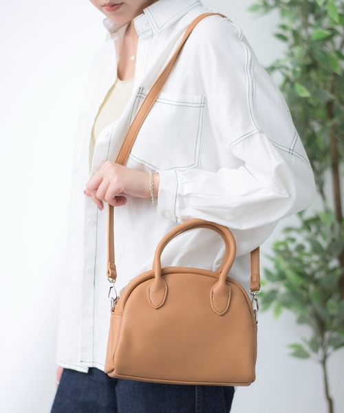 SETUP7（セットアップセブン）の「【SETUP7】フェイクレザー　ミニボストン　ショルダー　バッグ KNF（ショルダーバッグ・レディース・ブラウン/イエロー/ホワイト/ベージュ/ブラック・FREE）」の17枚目の写真