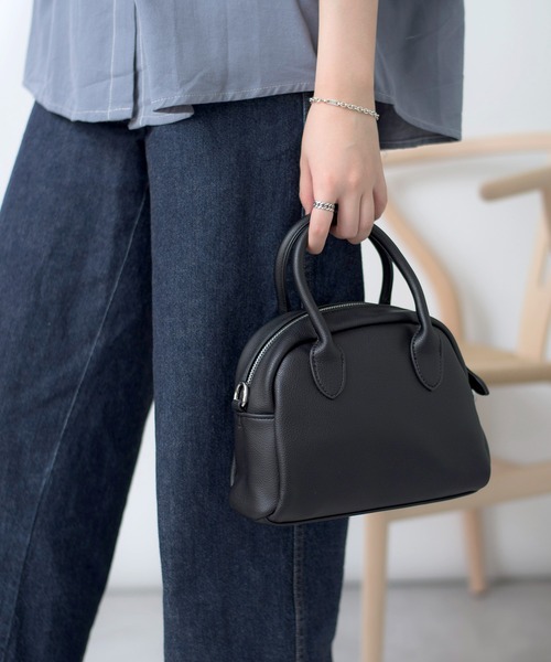 SETUP7（セットアップセブン）の「【SETUP7】フェイクレザー　ミニボストン　ショルダー　バッグ KNF（ショルダーバッグ・レディース・ブラウン/イエロー/ホワイト/ベージュ/ブラック・FREE）」の15枚目の写真