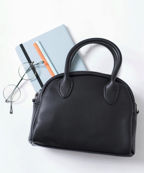 セール】【SETUP7】フェイクレザー ミニボストン ショルダー バッグ