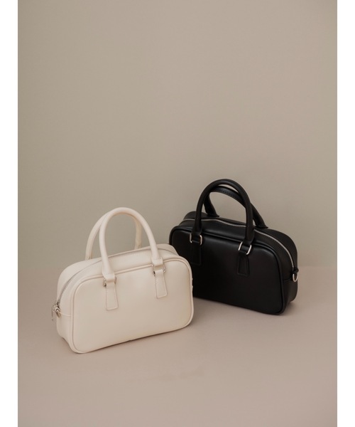 jumelle（ジュメロ）の「スクエアバッグ（ハンドバッグ・レディース・ホワイト/ブラック・FREE）」の2枚目の写真