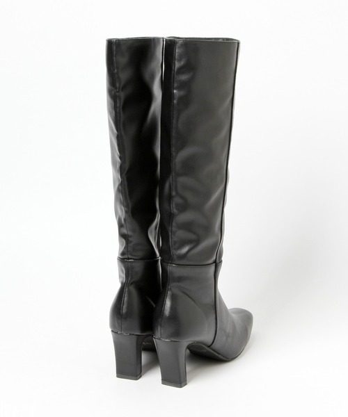 Andemiu（アンデミュウ）の「スクエアトゥロングブーツ215865（ブーツ・レディース・アイボリー/ブラック・LARGE/MEDIUM/SMALL）」の21枚目の写真