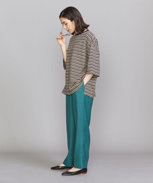 BEAUTY&YOUTH UNITED ARROWS(ビューティーアンドユースユナイテッドアローズ)の「BY クルーネックランダムボーダー6分袖 Tシャツ◆(Tシャツ/カットソー・レディース・ダークブラウン/オレンジ系その他/ネイビー・FREE)」の15枚目の写真