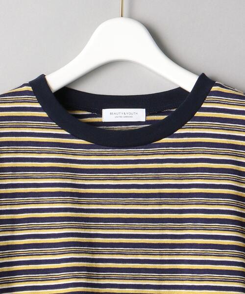 BEAUTY&YOUTH UNITED ARROWS(ビューティーアンドユースユナイテッドアローズ)の「BY クルーネックランダムボーダー6分袖 Tシャツ◆(Tシャツ/カットソー・レディース・ダークブラウン/オレンジ系その他/ネイビー・FREE)」の18枚目の写真