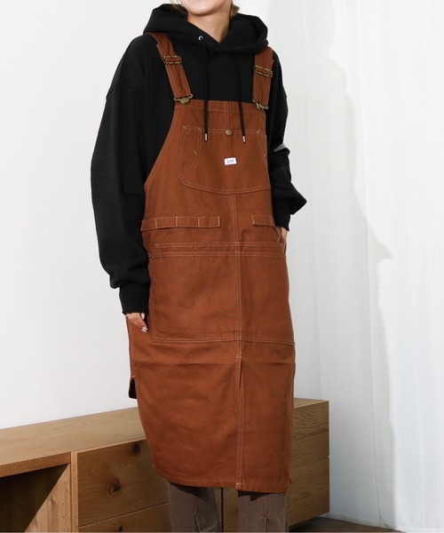 Lee（リー）の「Lee/リー　デニム＆ヒッコリー＆ダック キャンピングエプロン（エプロン・レディース・ブラック/ブラウン/カーキ/ダークインディゴブルー/ブルー系その他・FREE）」の3枚目の写真