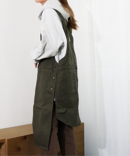 Lee（リー）の「Lee/リー　デニム＆ヒッコリー＆ダック キャンピングエプロン（エプロン・レディース・ブラック/ブラウン/カーキ/ダークインディゴブルー/ブルー系その他・FREE）」の14枚目の写真