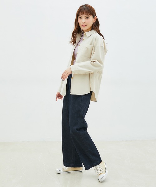 Honeys(ハニーズ)の「コーデュロイシャツ(シャツ/ブラウス・レディース・ベージュ/モカ/ピンク系その他/アイボリー/ミント・L/M/LL)」の10枚目の写真