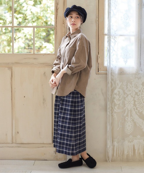 Honeys(ハニーズ)の「コーデュロイシャツ(シャツ/ブラウス・レディース・ベージュ/モカ/ピンク系その他/アイボリー/ミント・L/M/LL)」の15枚目の写真