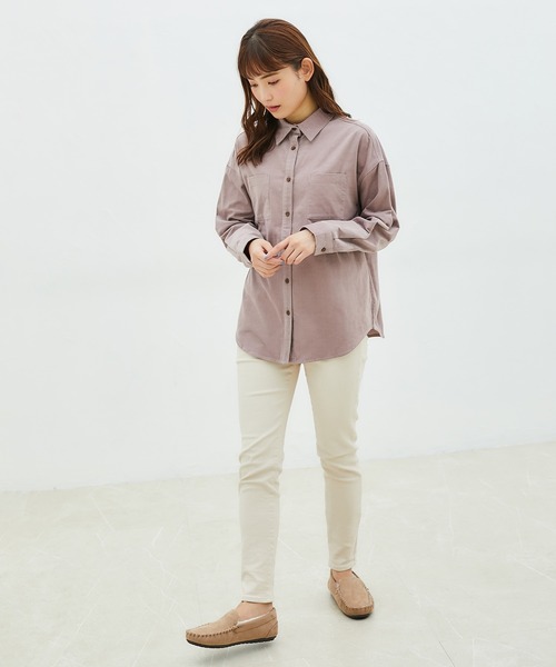 Honeys(ハニーズ)の「コーデュロイシャツ(シャツ/ブラウス・レディース・ベージュ/モカ/ピンク系その他/アイボリー/ミント・L/M/LL)」の17枚目の写真