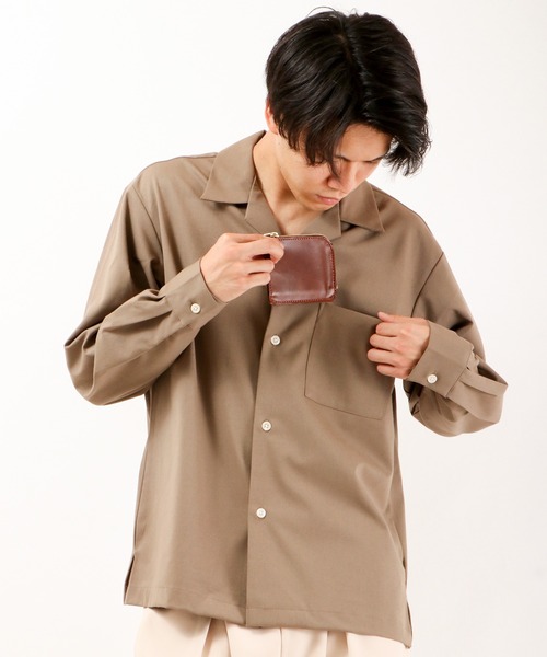 FUNALIVE(ファンアライブ)の「栃木レザー ミニウォレットコインケース(コインケース・メンズ・ネイビー/ブラック/ブラウン/キャメル/カーキ/ダークブラウン/レッド・FREE)」の11枚目の写真