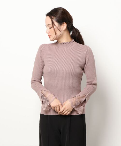 natural couture(ナチュラルクチュール)の「【大好評リバイバルアイテム】袖口レースもちもちリブタートル(ニット/セーター・レディース・ラベンダー/ブラック/アイボリー/ミント/モカ・FREE)」の17枚目の写真