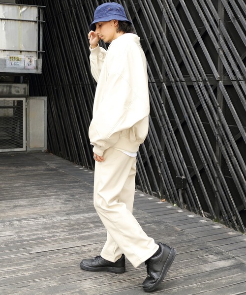 8(eight)(エイト)の「PUボマージャケット(ライダースジャケット・メンズ・アイボリー/グレイッシュブルー/ブラック・MEDIUM/LARGE)」の13枚目の写真