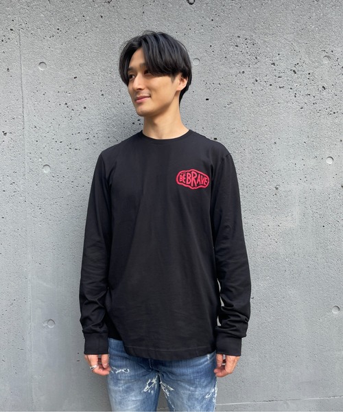 プリント フロント 長そで セール Tシャツ プリント オーガニックコットン Tシャツ カットソー Tシャツ カットソー Tシャツ メンズ Diesel ディーゼル のファッション