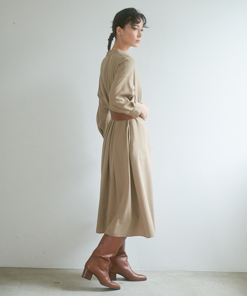 美品✨ANAYI 定価4.4万 ストレッチツイルスキッパーワンピース Aライン 美品✨ANAYI 定価4.4万 ストレッチツイルスキッパーワンピース A