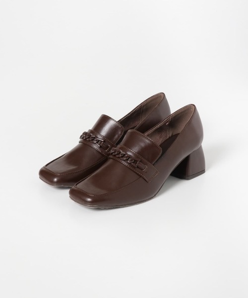 SENSE OF PLACE by URBAN RESEARCH（センスオブプレイスバイアーバンリサーチ）の「マットチェーンヒールローファー（ローファー・レディース・カーキ/ブラウン/ブラック・LARGE/MEDIUM/SMALL）」の4枚目の写真